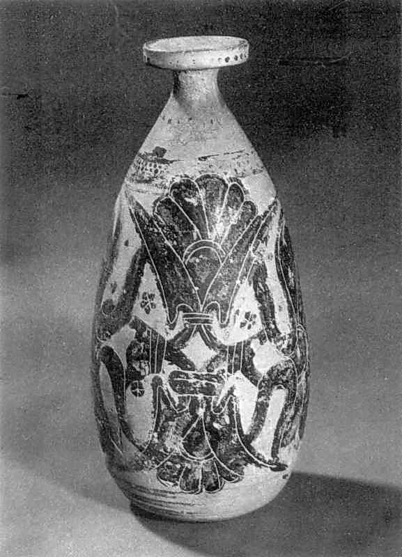 Алабастр із зображенням пальмет і квітів лотоса. Розпис майстра «Зів’ялих… Алабастр