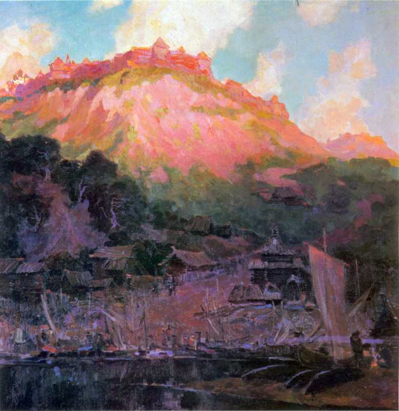 Волненко Анатолій Никонович (1902-1965). Пристань під Києвом. (Із циклу… Волненко А.Н. Пристань під Києвом