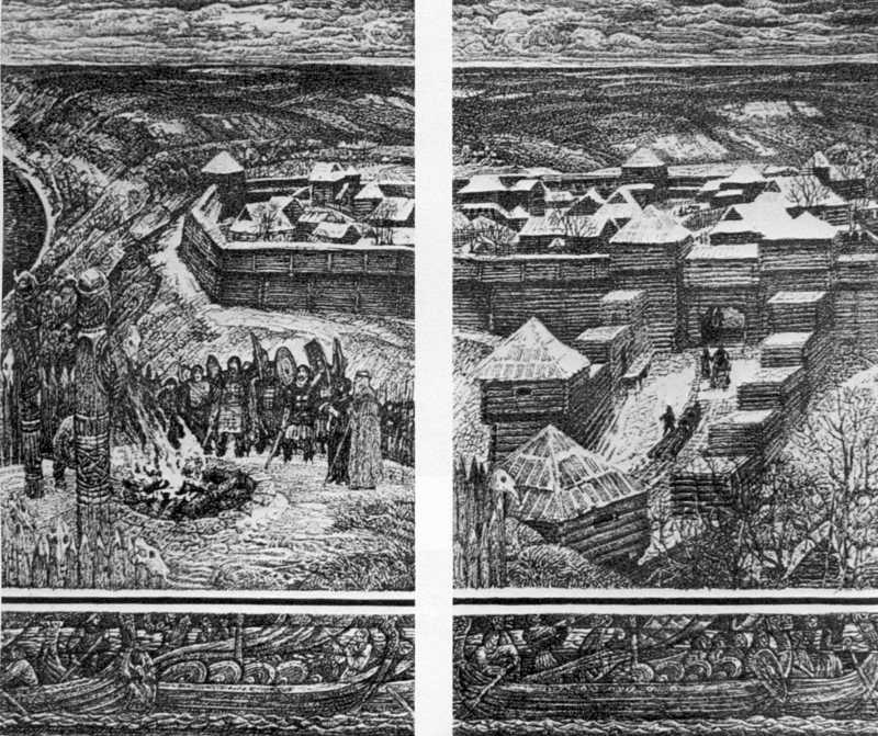 Якутович Георгій Вячеславович (нар. 1930). Місто часів Ігоря. Ілюстрація до… Якутович Г.В. Місто часів Ігоря