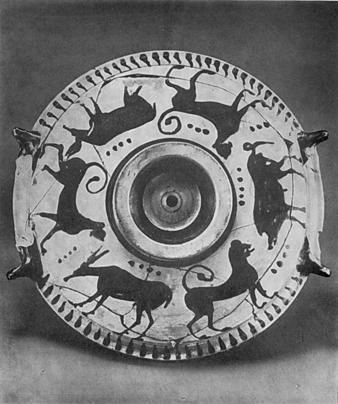 Крышка леканы. Середина – вторая половина VI в. до н. э. Беотия. Глина.… Кришка лекани