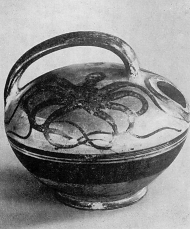 Аск с перекидной ручкой. Вторая половина VI в. до н. э. Клазомены. Глина.… Аск з ручкою