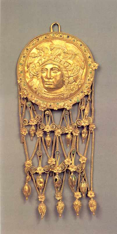 Скроневий кулон з головою Афіни