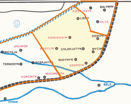 Картосхема польської частини деканату…