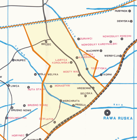 Картосхема польської частини деканату…