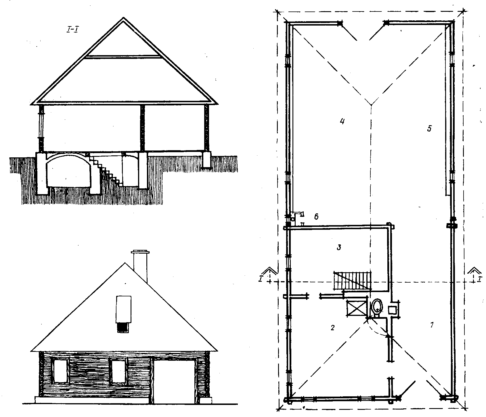 Корчма-заїзд. С. Лукавиця Самбірського р-ну Львівської обл. План, розріз,… Корчма-заїзд