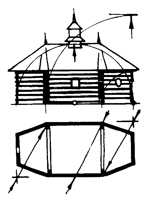 Схема плану і фасаду