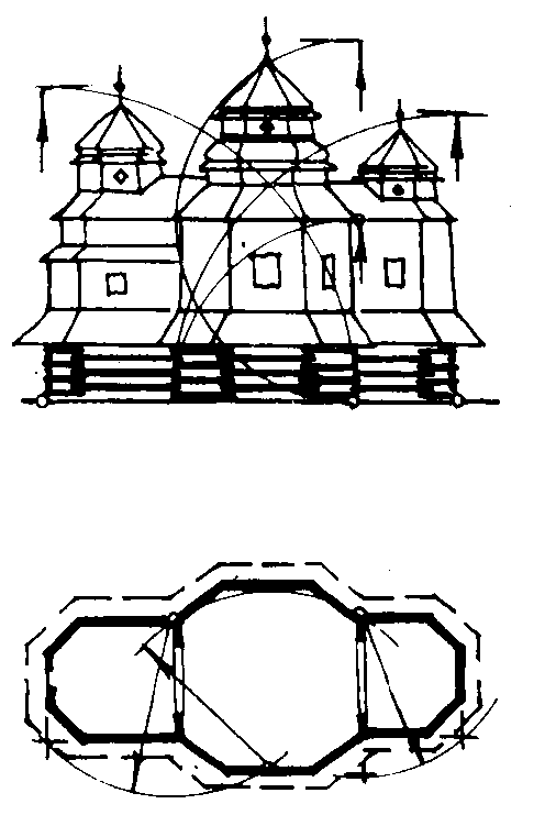 Схема плану і фасаду