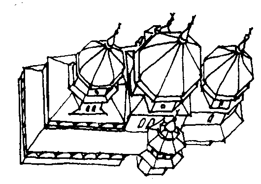 Аксонометрія станом на 1711 р.