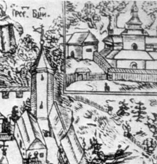 Південно-західна башта і церква