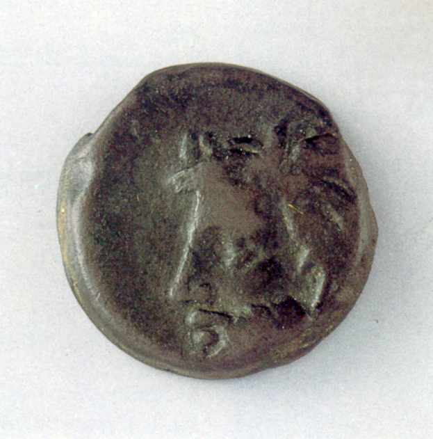 Монета Борисфена м.Ольвія, 300..280 рр. до н.е. Мідь. Діаметр 21 мм. Місце… Монета Борисфена