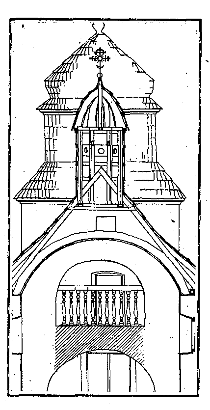 Поперечний розріз. Заштриховано арку,…