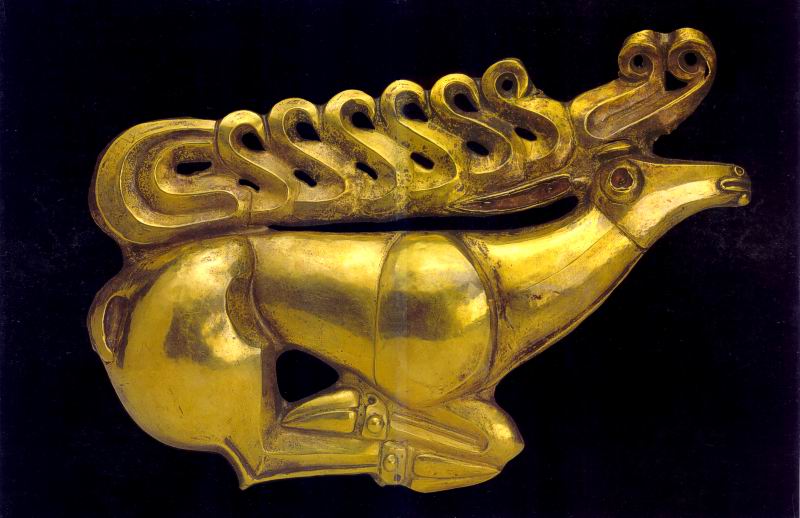 Нащитная эмблема Конец VII века до н. э. Золото. Длина 31,7 см, высота 19… Загальний вигляд