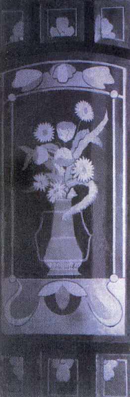 Вітраж у площині дверей