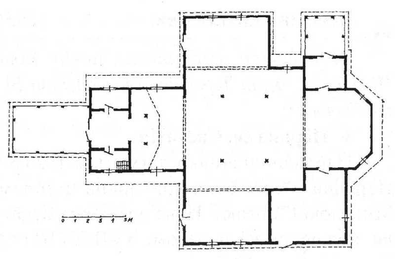 План церкви св. Дмитра, 1872 р. За: Gorak J. Dawne cerkwie drewniane w… План церкви св. Дмитра, 1872 р. За:…