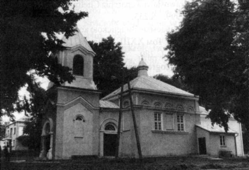 Загальний вигляд з позиції А3. Фото автора, липень 1997 р. Джерело: Слободян… Церква Воздвиження