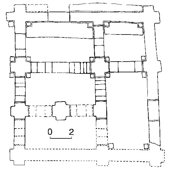 План церкви (трапезної) 489.1.55. Церква (трапезна), 12 ст. (археол.). На… 2011 р. Звід пам’яток Києва