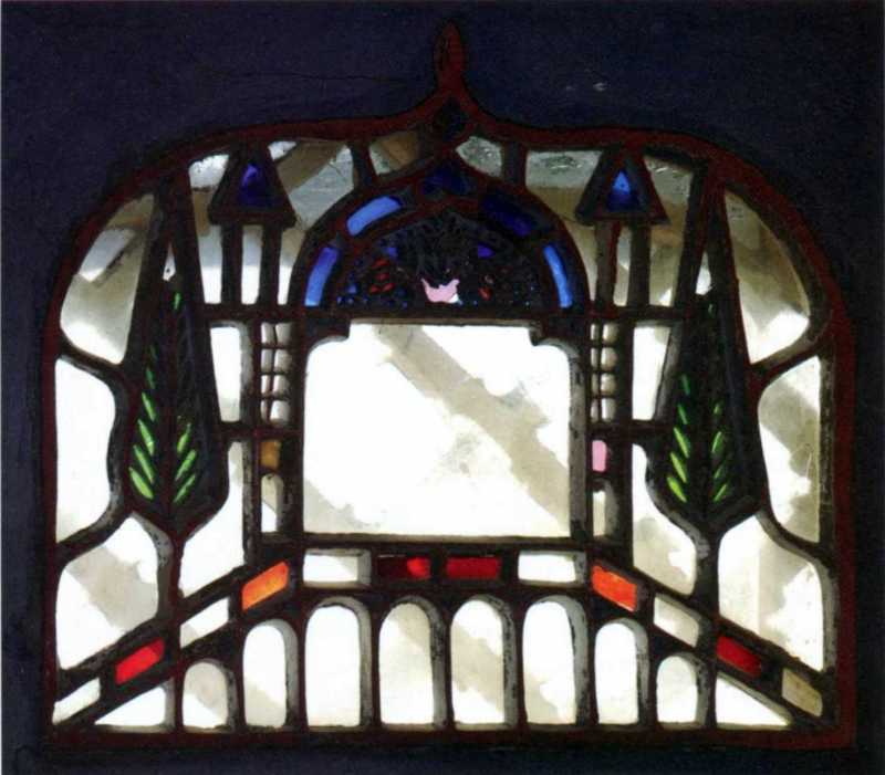 «Кімнатою євнуха» подекуди звуть крайню південно-західну кімнату на першоме… 2012 р. Вітраж у вікні «кімнати євнуха»