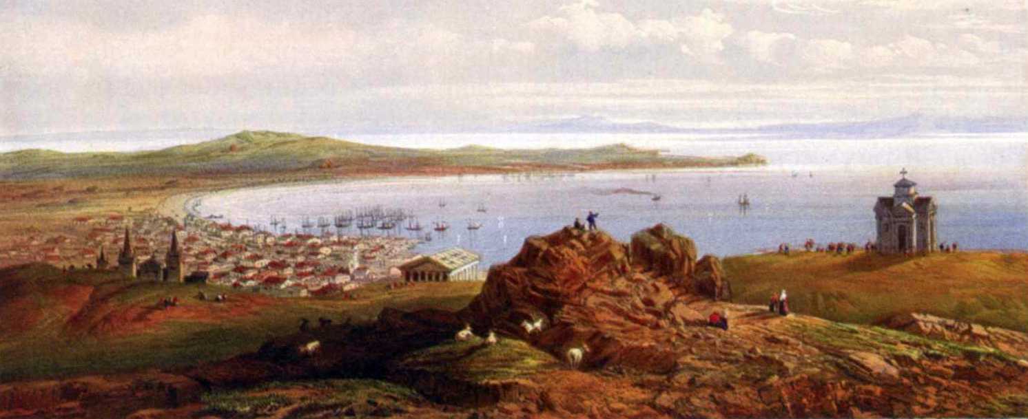 1853 р. Панорама Керчі з гори Мітрідат