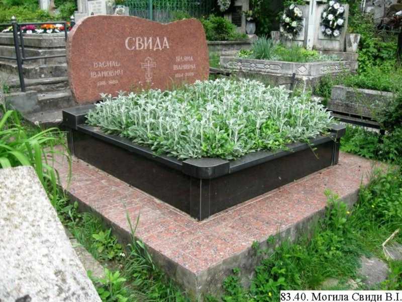Могила Свиди В.І. (іст.). На кладовищі Кальварія. Вул. Тиха. Свида Василь… Могила Свиди В.І.