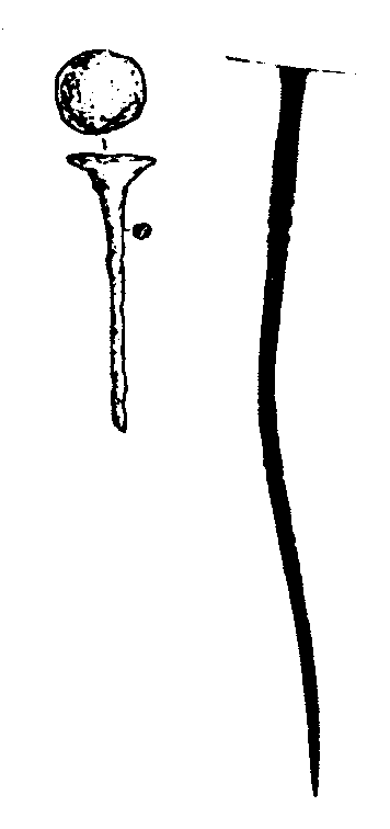 Бронзова і металева цвяхоподібні шпильки