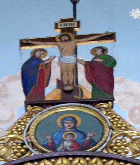 Розп’яття та ікона «Біогродиця знамення»