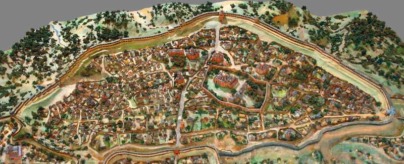 Видно всі чотири брами города: Золоті ворота біля верхнього краю кадра, від… “Аерофотознімок” з півночі (2)