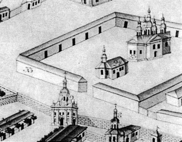 Ведута (з плану 1783 р.) Вознесенського монастиря будівлі. Монастир було… Монастир Вознесіння (Печерськ)
