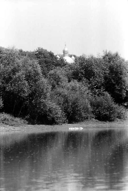 1991 р. Вид церкви з Дністра