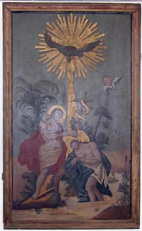 Хрещення. 18 ст. Дерево, олія