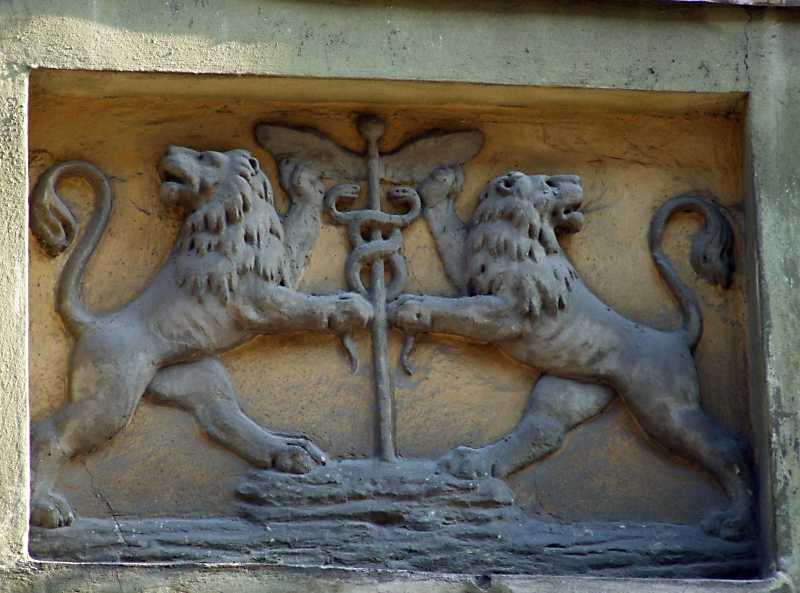 Рельєф двох левів